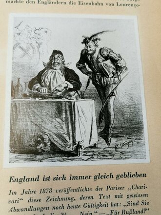 Sammelbilderalbum "Raubstaat England" 129 Seiten, komplett, Einband auf der Rückseite geklebt