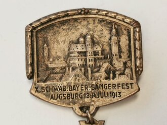 Abzeichen "X. Schwäb. Bayer. Sängerfest Augsburg 12.-14. Juli 1913"