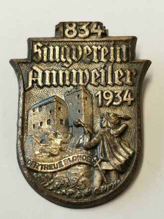 Blechabzeichen "Singverein Annweiler 1934"