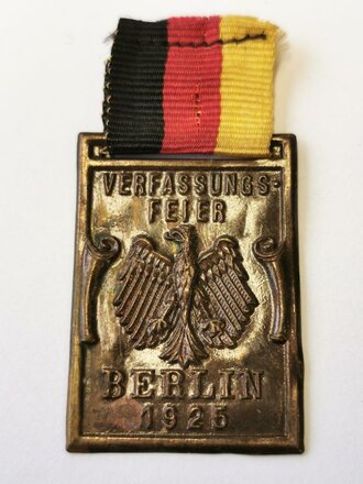 Blechabzeichen "Verfassungsfeier Berlin 1925"