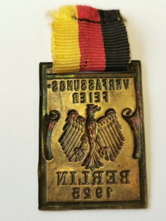 Blechabzeichen "Verfassungsfeier Berlin 1925"