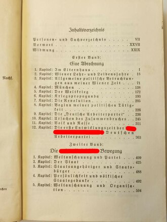 Adolf Hitler "Mein Kampf" Blaue Ganzleinenausgabe mit Widmung von 1935