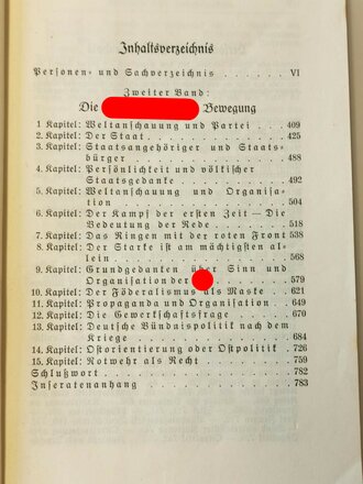 Adolf Hitler "Mein Kampf" 2. Band mit Widmung von 1935