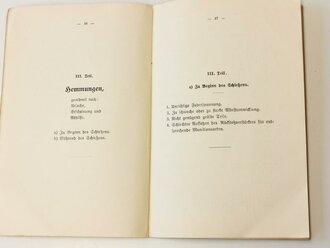 "Zusammenstellung sämtlicher am Maschinengewehr 08 und 08/15 vorkommender Hemmungen" Berlin 1917  mit 24 Seiten