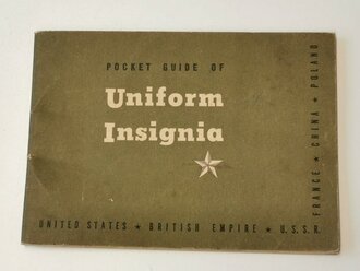 U.S. 1943 printed "Pocket guide of Uniform Insignia"