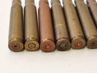 10 leere, abgeschossene Hülsen 8x57 Wehrmacht