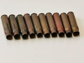 10 leere, abgeschossene Hülsen 8x57 Wehrmacht