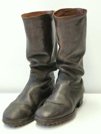 Paar Stiefel für Mannschaften der Wehrmacht. Getragenes Paar, Sohlenlänge 27cm