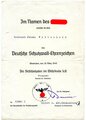 Luftwaffe Jägerregiment 40, Urkundengruppe eines Oberleutnant