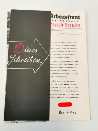 Die Deutsche Arbeitsfront - Kraft durch Freude, Bildheft "Schönheit der Arbeit", A5, 8 Seiten