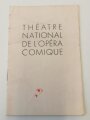 Programmheft Nationaltheater Paris "Théatre National de lopéra comique" aus der Zeit Deutscher Besetzung von Paris, datiert 5. Dezember 1940