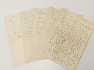 5 Blätter "Meldung über Beute nach dem Stand vom..." nicht ausgefüllt, Rückseiten beschriftet mit einem 5-Seitigen Brief, dieser datiert 1943
