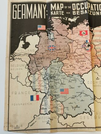 Germany - Map of the Occupation Areas, Karte der...