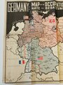 Germany - Map of the Occupation Areas, Karte der Besatzungs-Zonen, Maße 42 x 52 cm, gefaltet