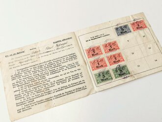 Deutscher Sparkassenverband, Kriegsanleihe-Sparkarte eines Gefreiten aus dem Bayerischen Res. Inf. Regiment N.5