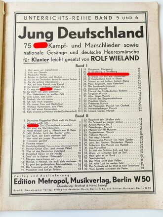 Jung-Deutschland Nationales Jugendalbum 75, SA Kampf- und Marschlieder, Maße A4