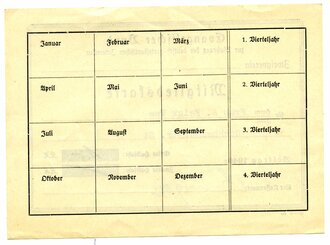 Mitgliedskarte Evangelischer Bund, datiert 1940