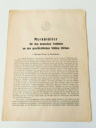 Merkblätter für den Deutschen Soldaten an den...