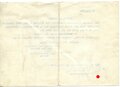 Besitz-Zeugnis Abschrift über die Verleihung der Dienstauszeichnung 2. Klasse, datiert 1921