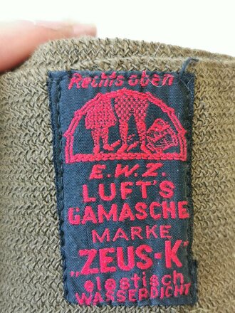 1.Weltkrieg, Paar Wickelgamaschen "Zeus" in gutem Zustand