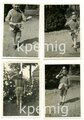 4 Aufnahmen eines Kindes in Kaiserlicher Kinderuniform, Maße 6 x 9 cm