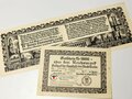 Geschenk der Sparkasse Berlin für einen 1937 geborenen Jungen aus Berlin-Zehlendorf "Gutschein über drei Reichsmark"