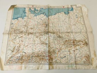 Luftwaffe Navigationskarte in Merkatorprojektion datiert...