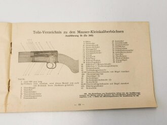 "Original Mauser Kleinkaliber Präzisions Waffen" 35 seitiger Prospekt mit Druckvermerk von 1927