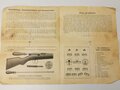 "Die Behandlung der Original Mauser Kleinkaliber Büchse Kal. 22 long rifle" 4 seitiger Prospekt mit Druckvermerk von 1929
