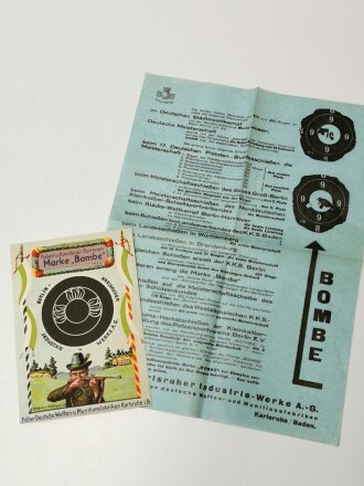 " Berlin-Karlsruher Industrie Werke AG" Handzettel mit Druckvermerk von 1930, dazu eine Ansichtskarte