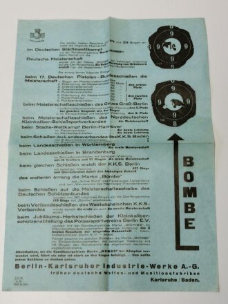" Berlin-Karlsruher Industrie Werke AG" Handzettel mit Druckvermerk von 1930, dazu eine Ansichtskarte