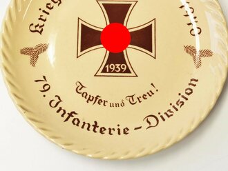 Erinnerugsteller der 79.Infanterie Division "Kriegs Weihnachten 1940" Durchmesser 21cm