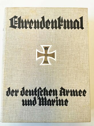 Ehrendenkmal der deutschen Armee und Marine. Widmung von 1925, sehr guter Zustand, im originalen Umkarton