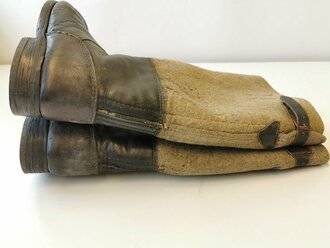 Paar Winterstiefel für Angehörige der Wehrmacht. Stark getragenes Paar, Sohlenlänge 31,5cm