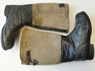 Paar Winterstiefel für Angehörige der Wehrmacht. Stark getragenes Paar, Sohlenlänge 31,5cm