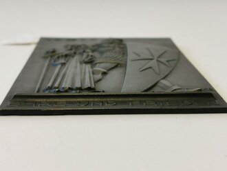 Lauchhammer Eisengussplakette "Ehre und Frieden 1934"