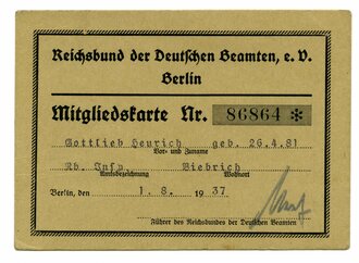 Reichsbund der Deutschen Beamten e.V. Berlin,...