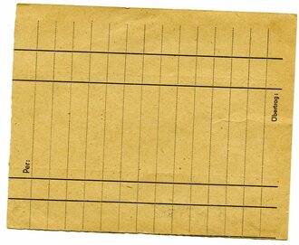 Luftschutz-Ausweis über die Berechtigung bei Fliegeralarm den Werk-Luftschutzraum betreten zu dürfen, datiert 15. Januar 1945