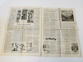 Die Oase, Feldzeitung der Deutschen Truppen in Afrika Folge 91, datiert 24. September 1942, gefaltet