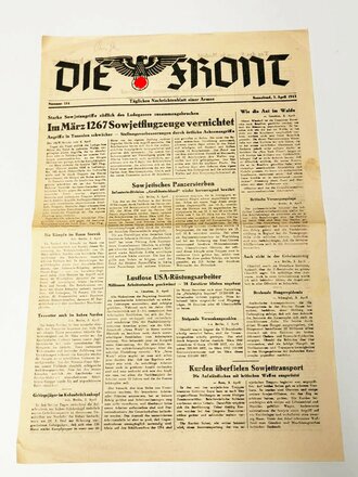 Die Front - Tägliches Nachrichtenblatt der Arrmee Nummer 154, datiert 3. April 1943