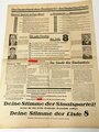 Wahlplakat "Wilhelm II.? Adolf I.? Darüber entscheidet der 6. November! Darüber entscheidest DU am 6. November", Zeitung, Maße 39 x 55 cm