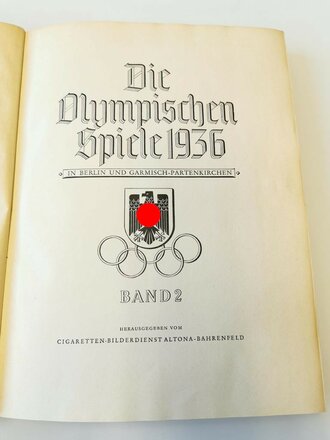 Sammelbilderalbum "Olympia 1936" - Band II Die  XI. Olympischen Spiele in Berlin1936, 165 Seiten, komplett