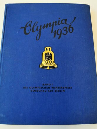 Sammelbilderalbum "Olympia 1936" - Band I Die Olympischen Winterspiele Vorschau auf Berlin, 127 Seiten, komplett