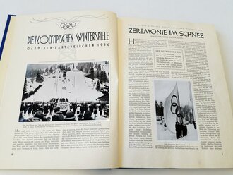 Sammelbilderalbum "Olympia 1936" - Band I Die Olympischen Winterspiele Vorschau auf Berlin, 127 Seiten, komplett