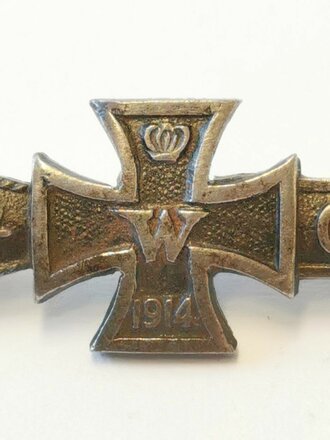 1.Weltkrieg, patriotische Anstecknadel "1914 Gott mit unseren Waffen" Breite 67mm