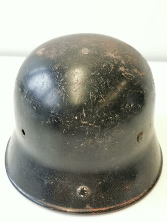 Feuerwehr Stahlhelm III. Reich, Originallack, die Embleme entfernt