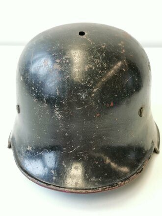 Feuerwehr Stahlhelm III. Reich, Originallack, die Embleme entfernt