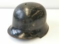 Feuerwehr Stahlhelm III. Reich, Originallack, die Embleme entfernt