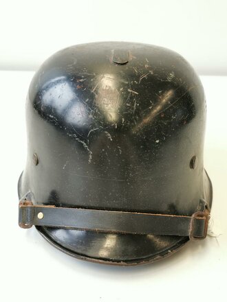 Feuerwehr Stahlhelm III. Reich, Originallack, die Embleme entfernt