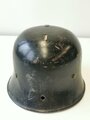 Feuerwehr Stahlhelm III. Reich, Originallack, die Embleme entfernt